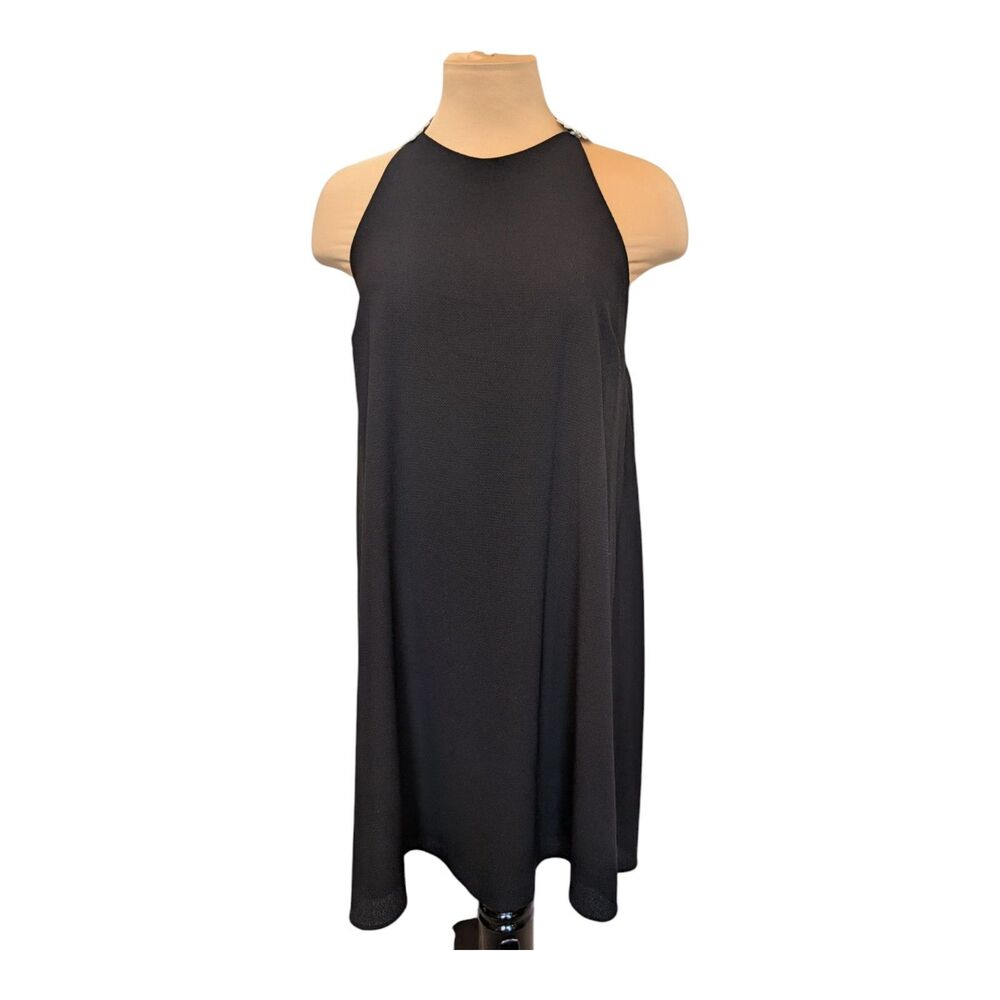 Judith March Black Daisy Short Dress Women's Size Small Flirty Classic Romantic